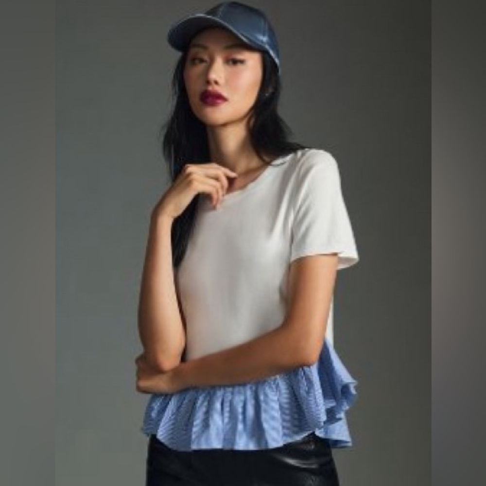MAEVE RUFFLE HEM TOP XL